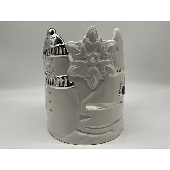 Harry Slatkin Snowman Luminary Candle Holder Retired Signed Home Decor Collectib - Picture 7 of 16